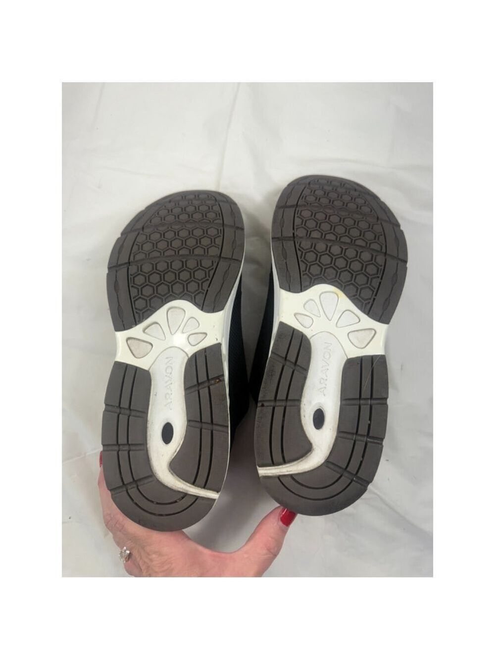 Aravon PYPER Black Knit Neutral Stability Sneakers Sz 9 D - Picture 15 of 15